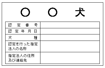 補助犬の表示